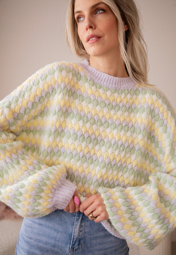 Bubbly Dreams Lila/Yellow - Trui