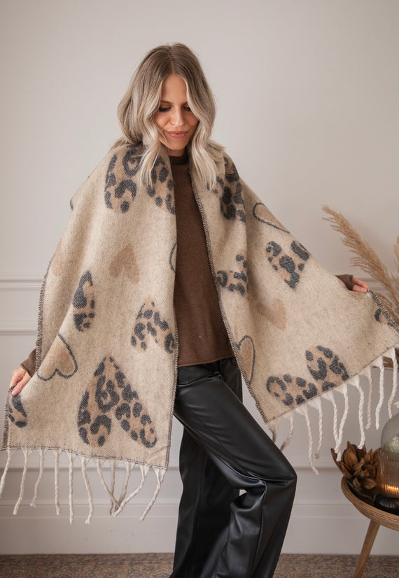 Schal - Falling In Love - Beige