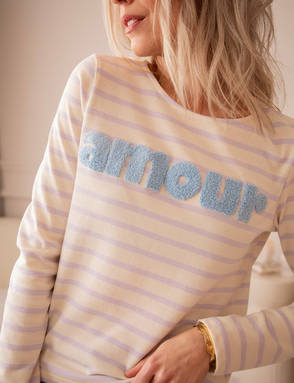 Amour Stripes Lila/Blue - Longsleeve