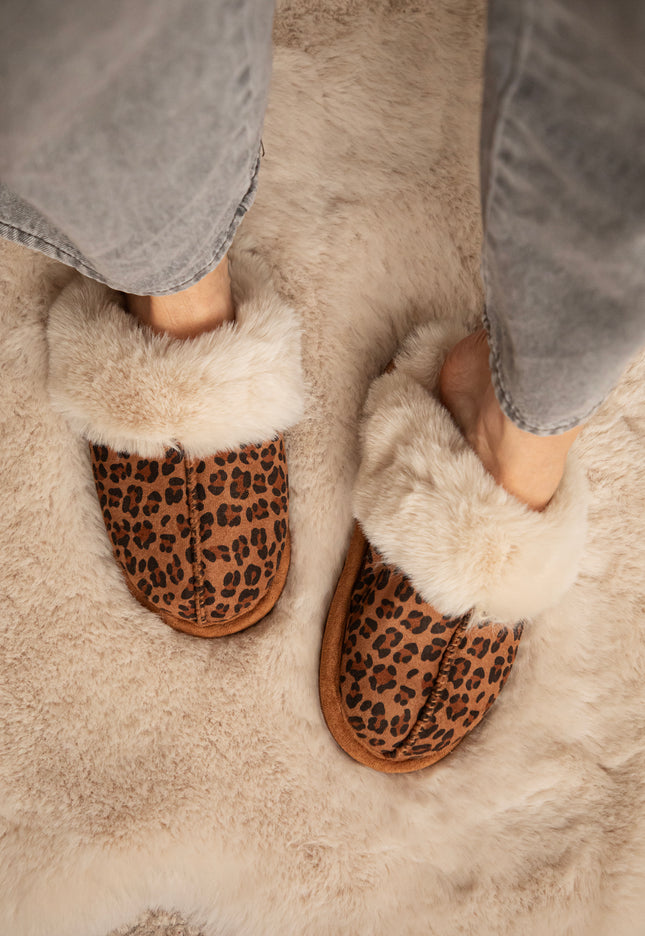 Pantoffeln - Furever Home - Leopard/Beige