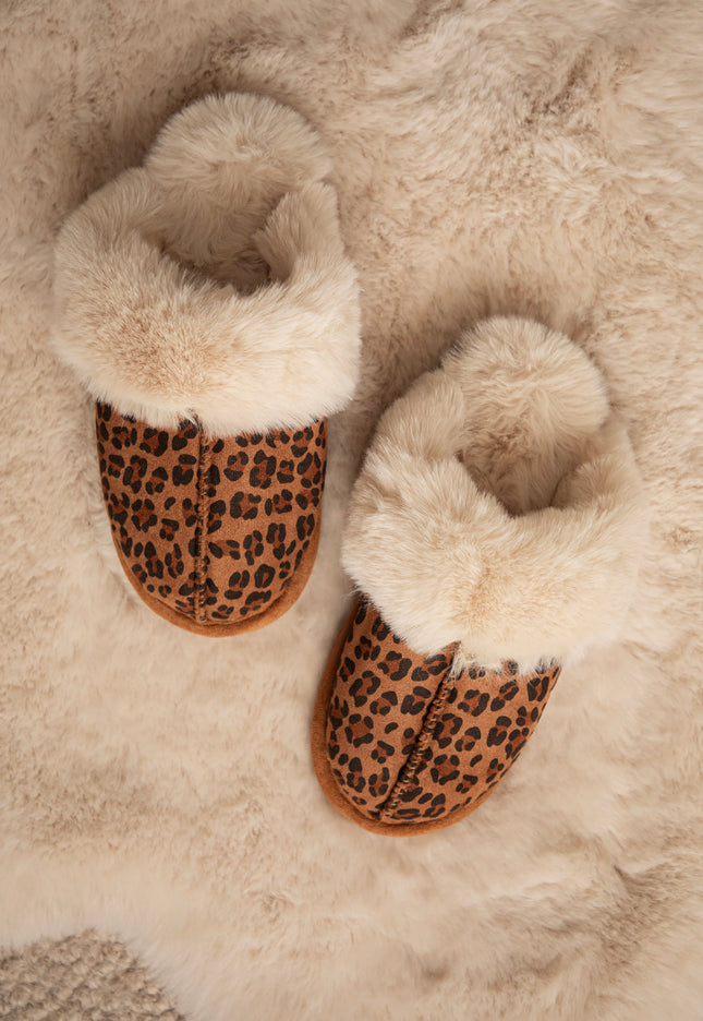 Pantoffeln - Furever Home - Leopard/Beige