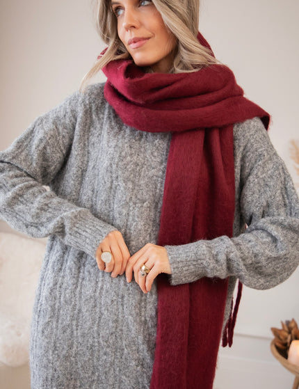 Cable Charm Dark Grey - Sweater Dress