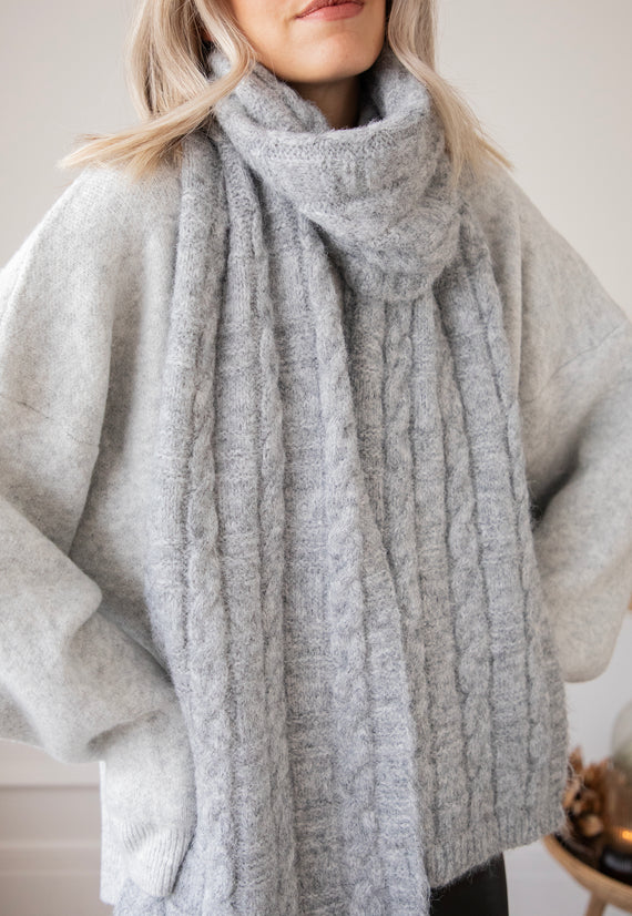 Schal - Cassie Cable - Grau