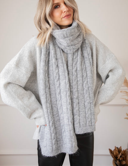 Schal - Cassie Cable - Grau