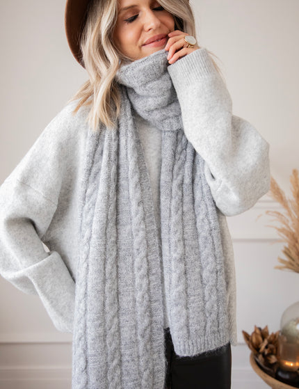 Schal - Cassie Cable - Grau