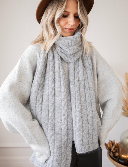 Schal - Cassie Cable - Grau