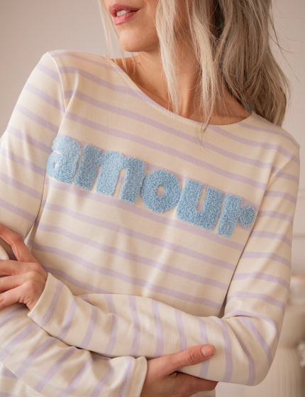 Amour Stripes Lila/Blue - Longsleeve