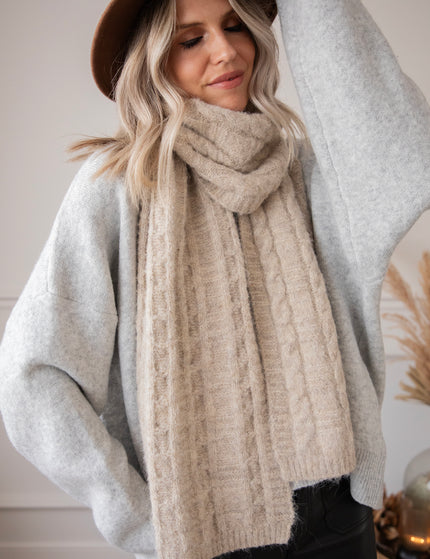 Cassie Cable Beige - Scarf