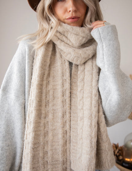Cassie Cable Beige - Scarf