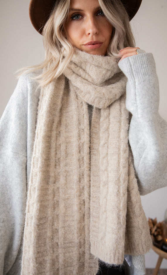 Schal - Cassie Cable - Beige