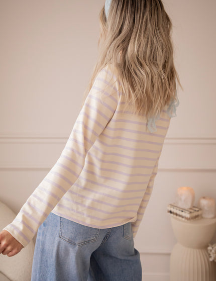 Amour Stripes Lila/Blue - Longsleeve