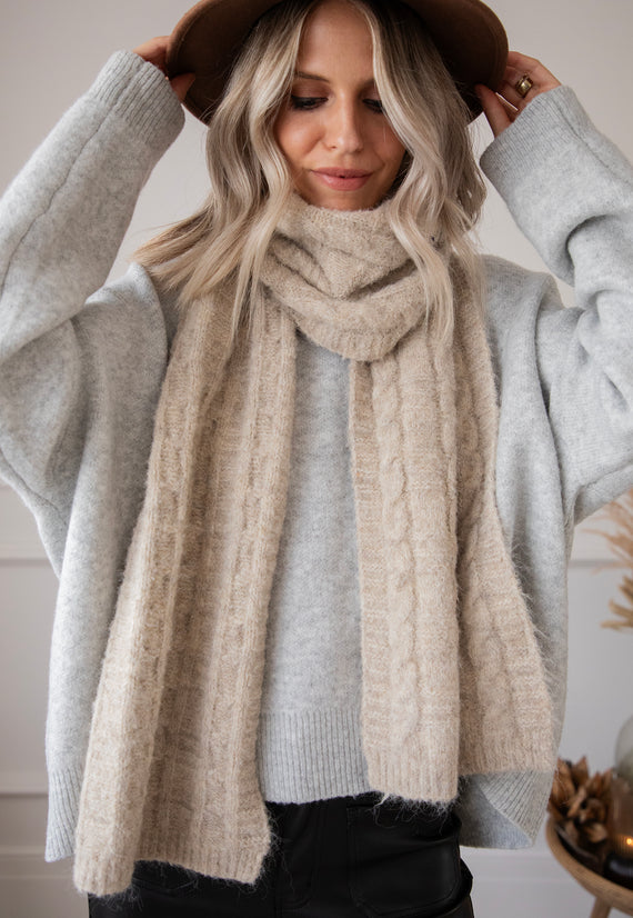 Schal - Cassie Cable - Beige