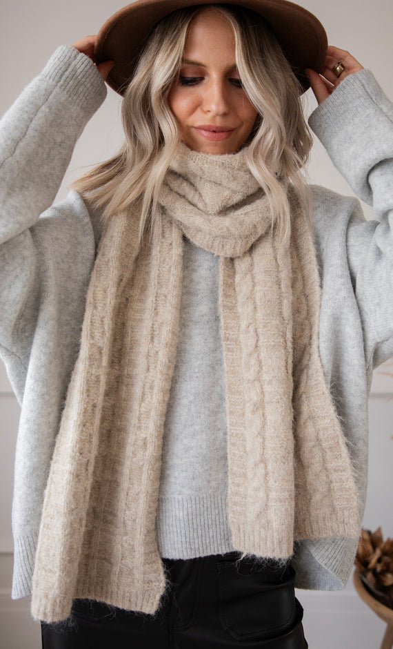 Schal - Cassie Cable - Beige