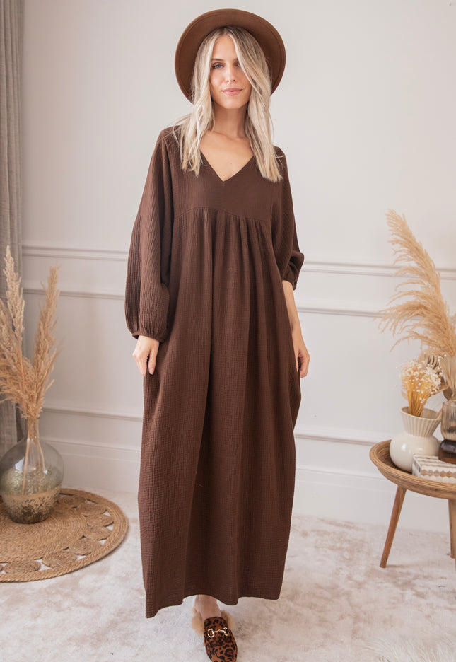 Maud Tetra Choco - Maxi Dress