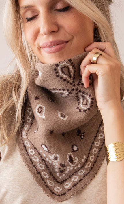 Bandana - Woodland Paisley - Taupe