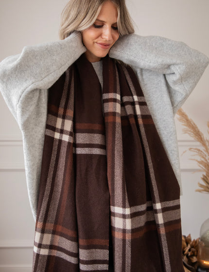 Liva Plaid Brown - Scarf
