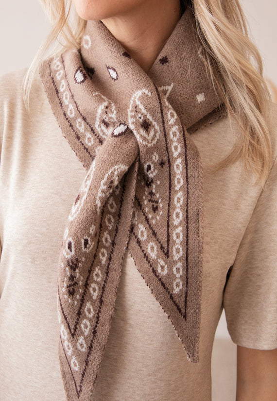 Woodland Paisley Taupe - Bandana