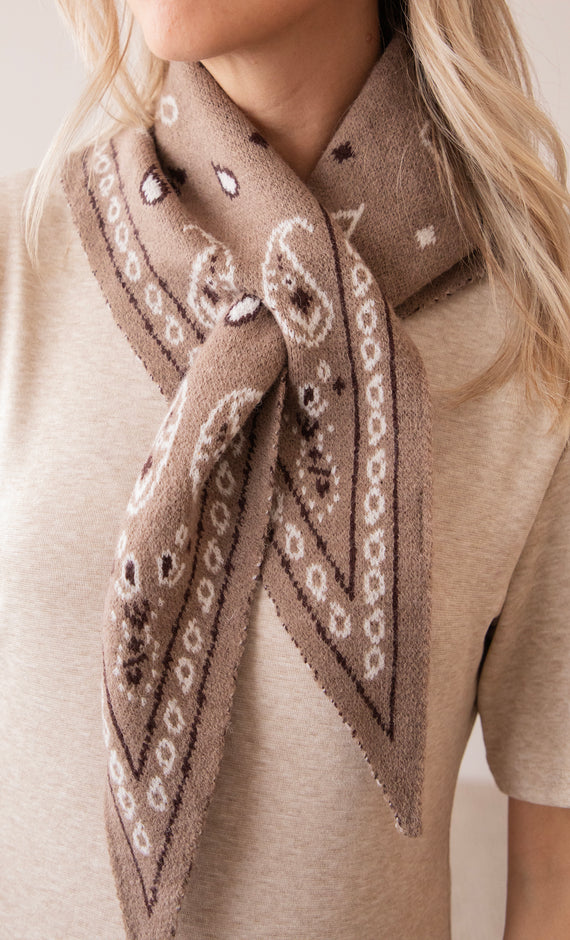 Bandana - Woodland Paisley - Taupe