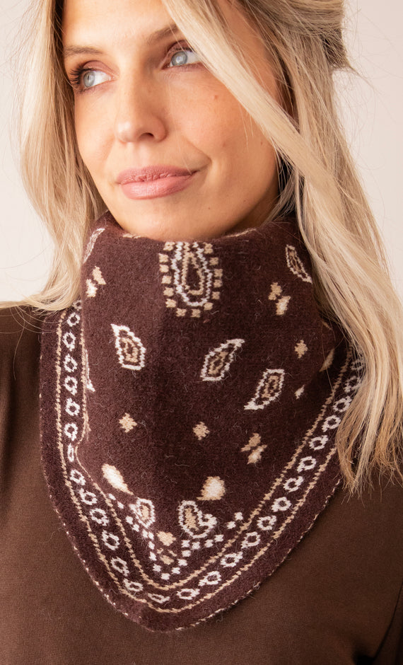 Woodland Paisley Brown - Bandana