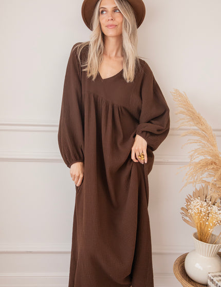 Maud Tetra Choco - Maxi Dress