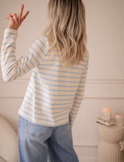 Amour Stripes Baby Blue/Fuchsia - Longsleeve