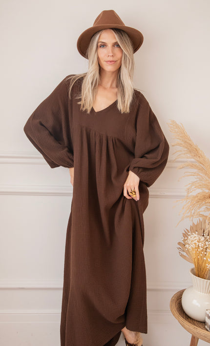 Maud Tetra Choco - Maxi Dress