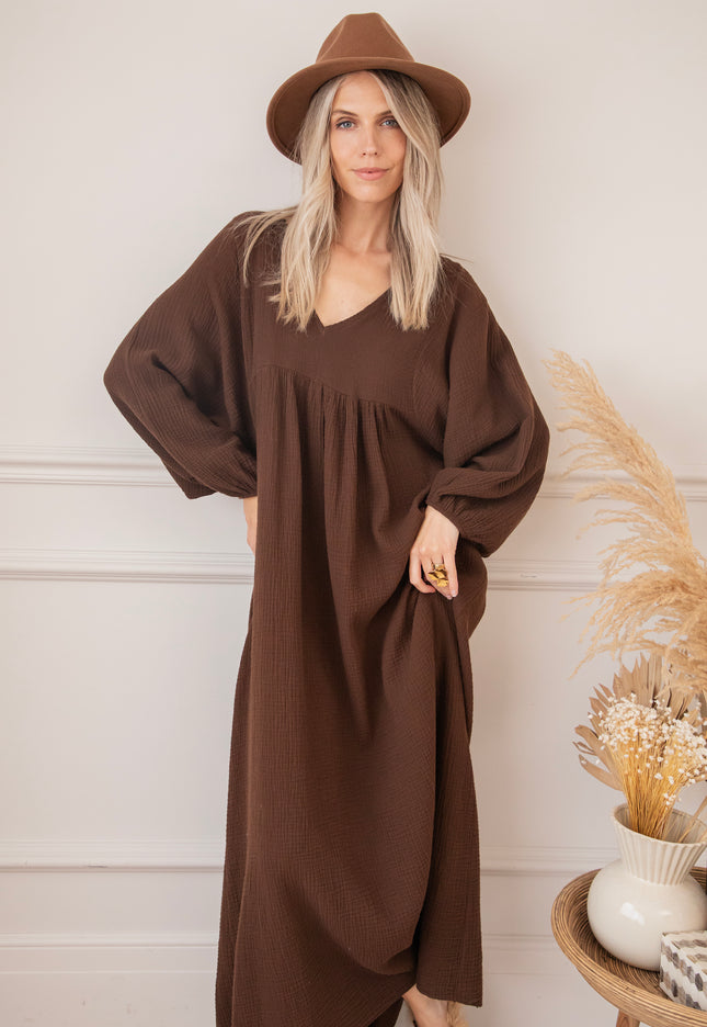 Maud Tetra Choco - Maxi Dress