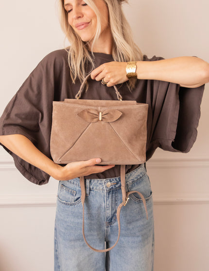 Bow Belle Taupe - Handtas