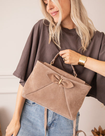 Bow Belle Taupe - Handtas