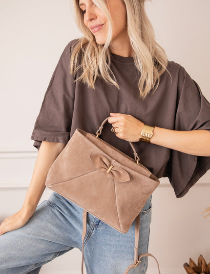 Bow Belle Taupe - Handtas