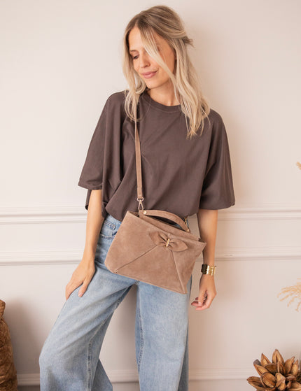 Bow Belle Taupe - Handtas