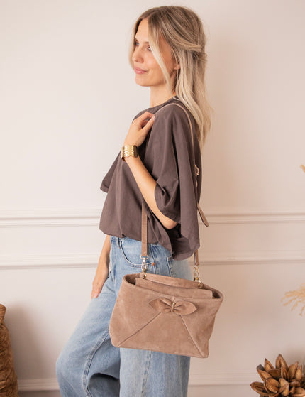 Bow Belle Taupe - Handtas