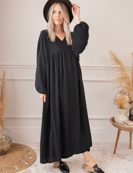 Maud Tetra Black - Maxi Dress