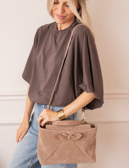 Bow Belle Taupe - Handtas