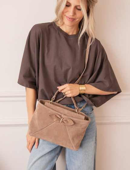 Bow Belle Taupe - Handtas