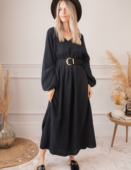 Maud Tetra Black - Maxi Dress