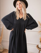 Maud Tetra Black - Maxi Dress