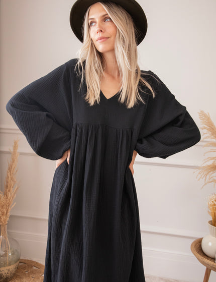 Maud Tetra Black - Maxi Dress