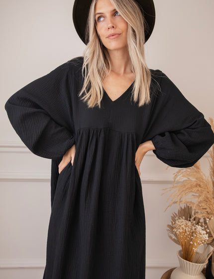 Maud Tetra Black - Maxi Dress