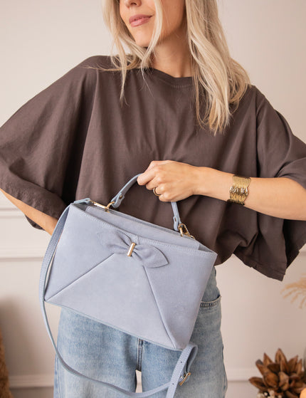 Bow Belle Dusty Blue - Handtas