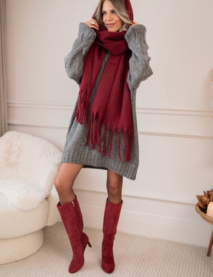 Coco Cable Dark Grey - Sweater Dress