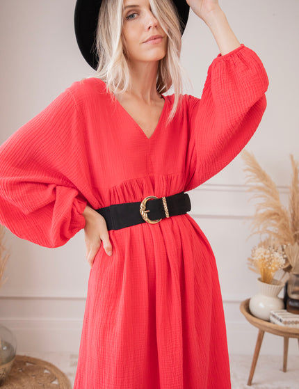 Maud Tetra Red - Maxi Dress