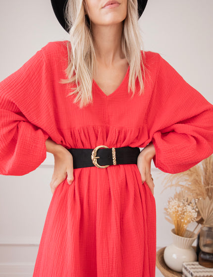 Maud Tetra Red - Maxi Dress