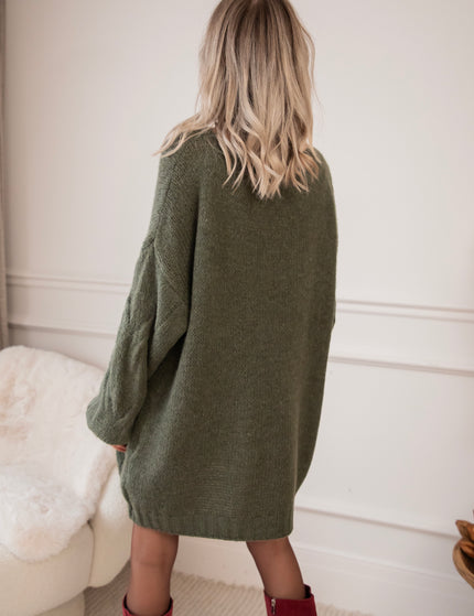 Coco Cable Kaki - Sweater Dress