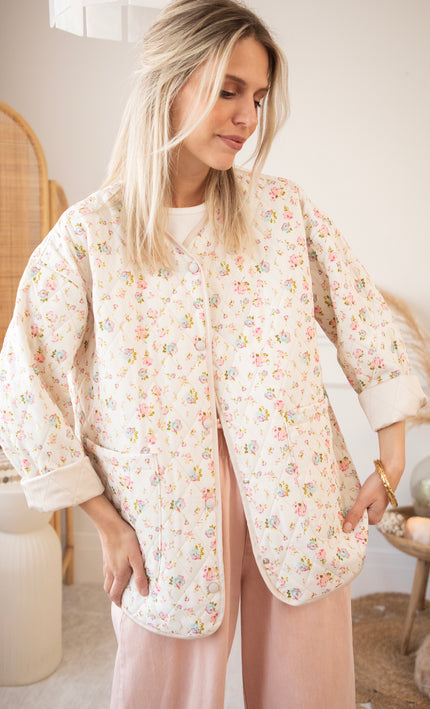 Blooming Quilt Beige/Pink - Jacket