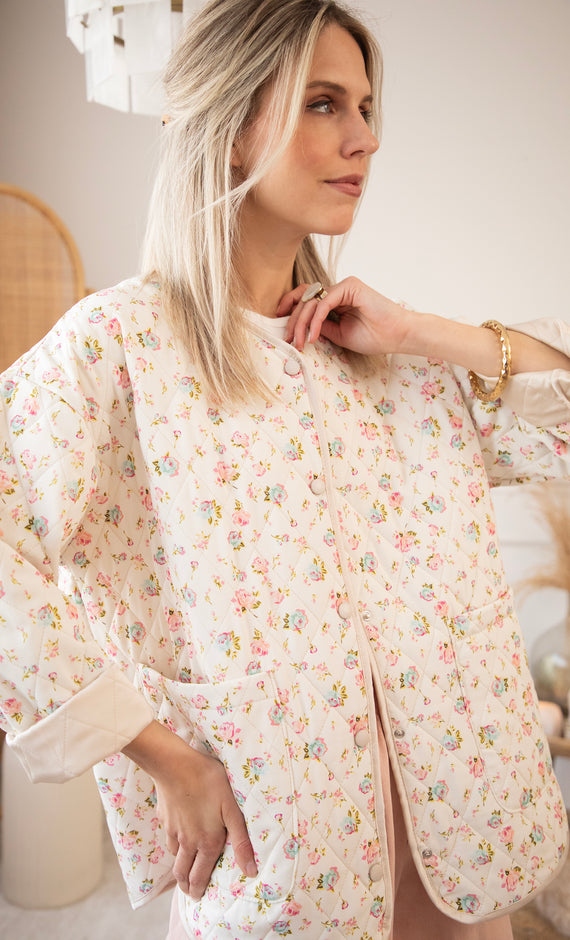 Blooming Quilt Beige/Pink - Jacket