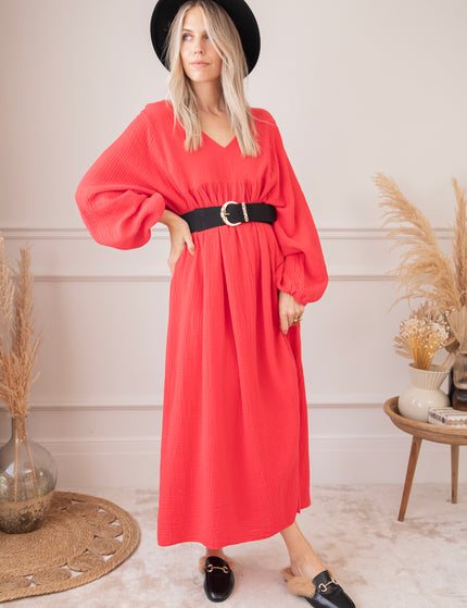 Maud Tetra Red - Maxi Dress