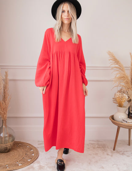 Maud Tetra Red - Maxi Dress