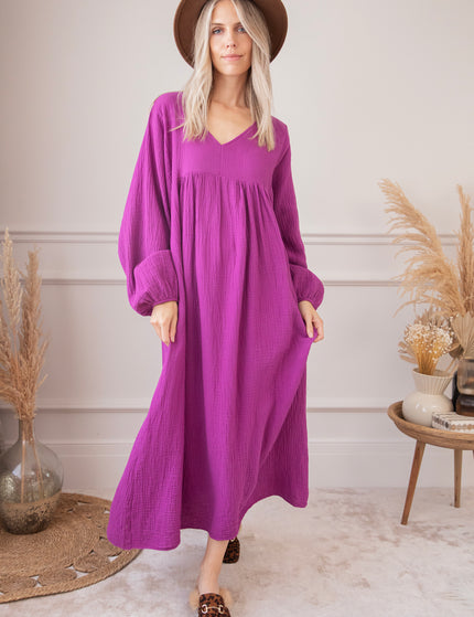 Maud Tetra Purple - Maxi Dress