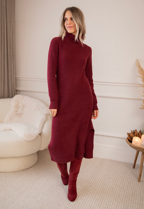 Caroll Bordeaux - Sweater Dress